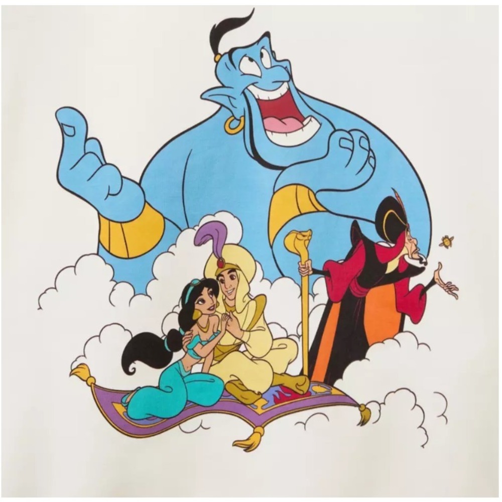 Disney Aladdin Pullover Sweatshirt for Adults Size Large Embroidered NWT - Picture 4 of 6